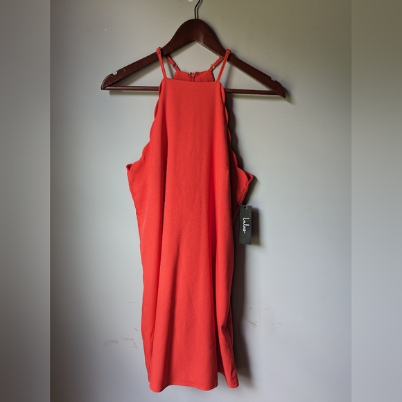 Lulu's Endlessly Endearing Mini Dress - Scarlet red - medium - New with tags NWT - Picture 3 of 8